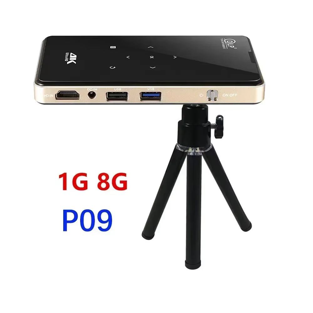 P09-II Portable DLP Mini Pocket Projector Android 9.0 2GB 32GB Home Beamer Support 4K Decoding for Home Theater Video Proyector